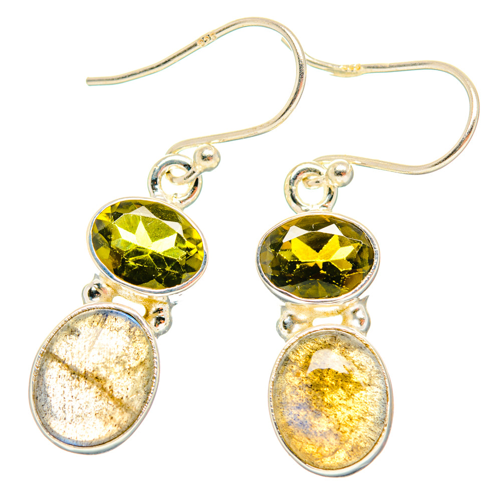 Labradorite, Peridot Earrings handcrafted by Anasilvercos - EARR428157 - Photo 2