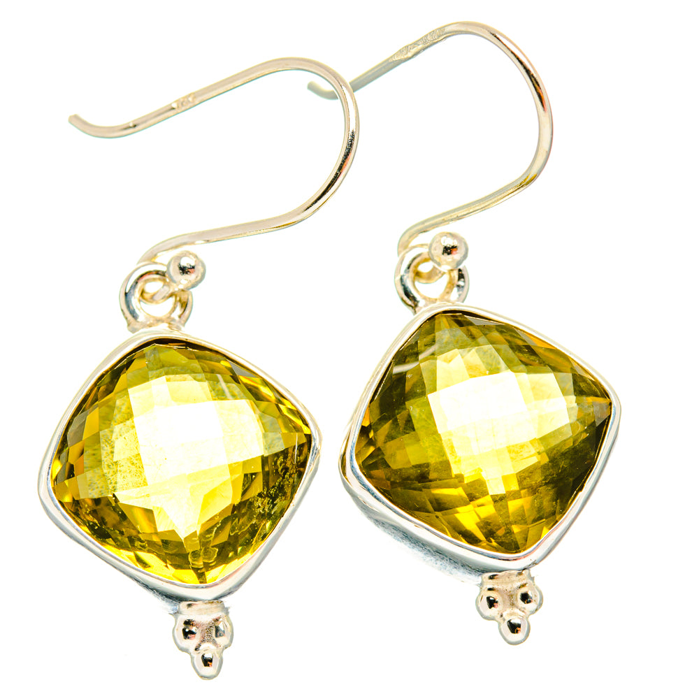 Olive Quartz Earrings handcrafted by Anasilvercos - EARR428159 - Photo 2