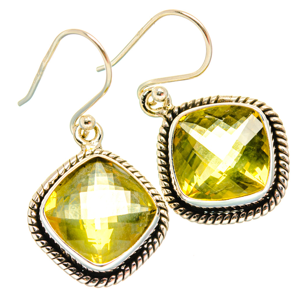 Lemon Quartz Earrings handcrafted by Anasilvercos - EARR428163 - Photo 2