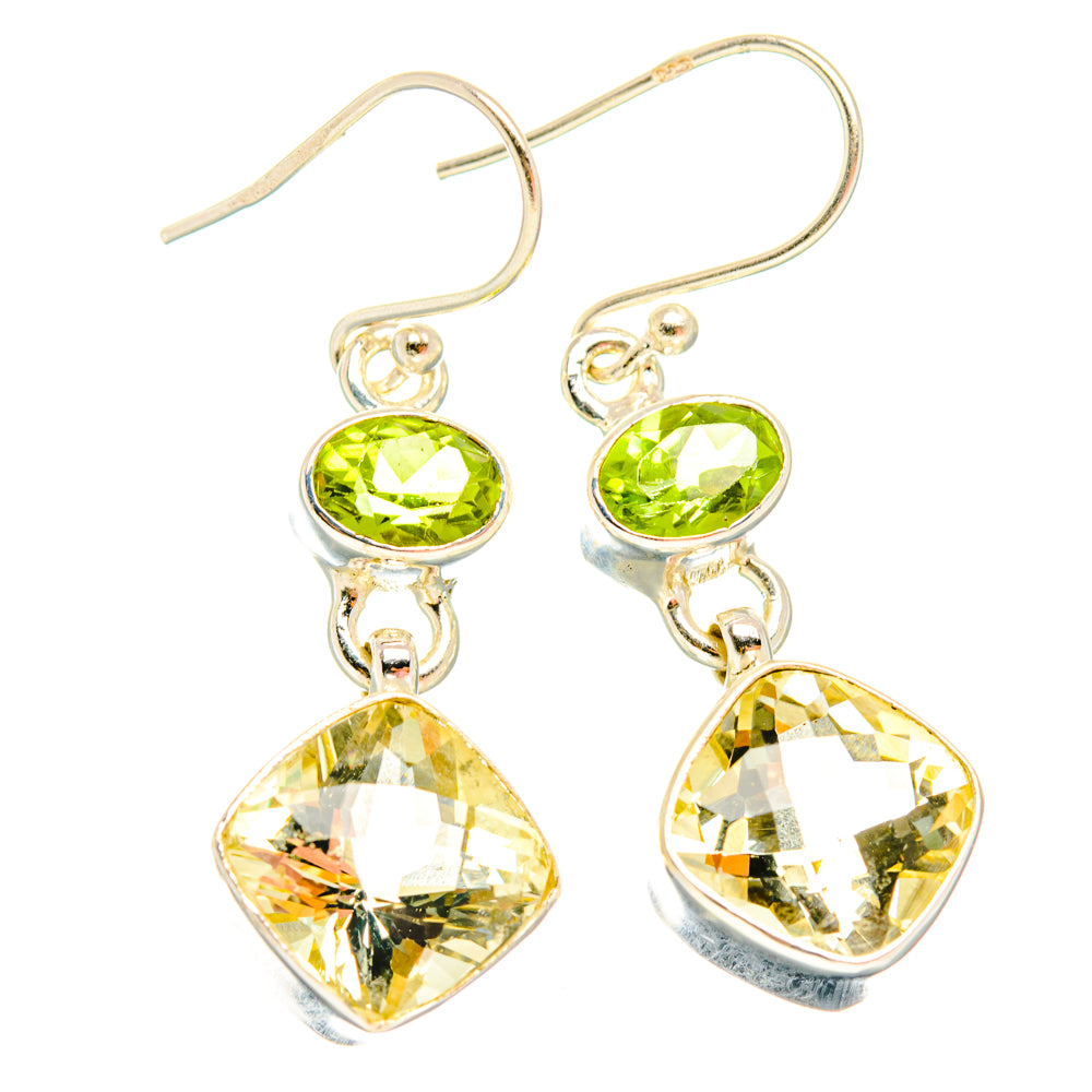 Citrine, Peridot Earrings handcrafted by Anasilvercos - EARR428167 - Photo 2