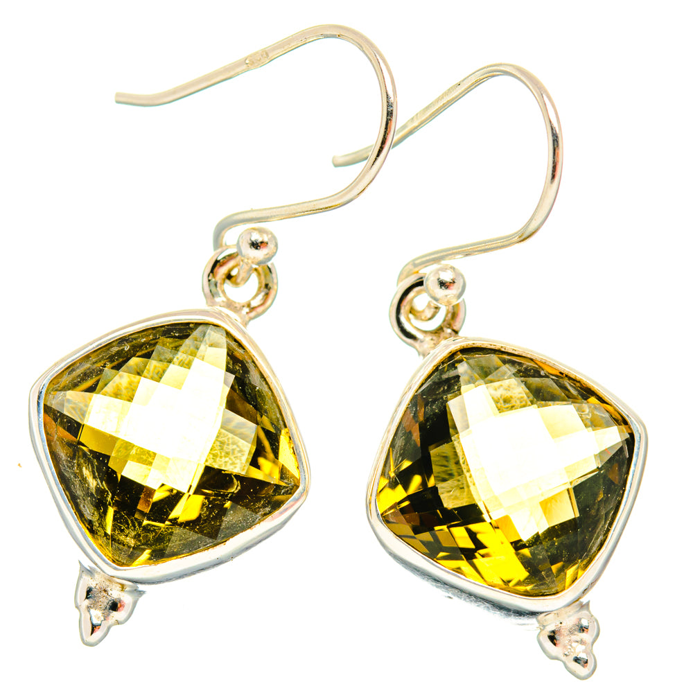 Olive Quartz Earrings handcrafted by Anasilvercos - EARR428168 - Photo 2