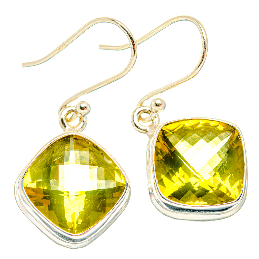 Lemon Quartz Earrings handcrafted by Anasilvercos - EARR428170 - Photo 2