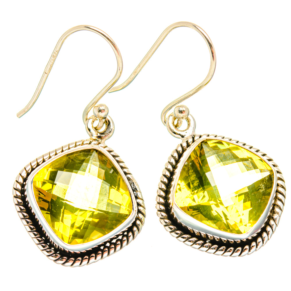 Lemon Quartz Earrings handcrafted by Anasilvercos - EARR428171 - Photo 2