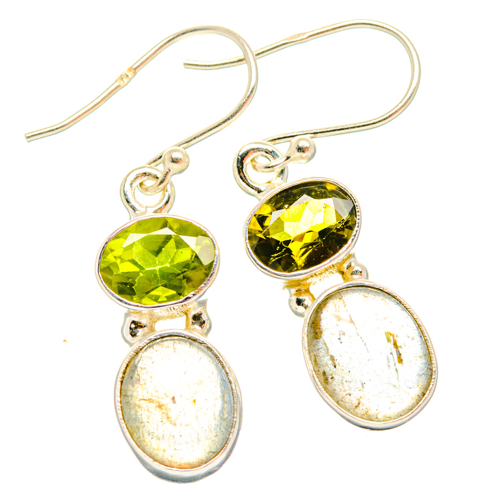 Labradorite, Peridot Earrings handcrafted by Anasilvercos - EARR428172 - Photo 2