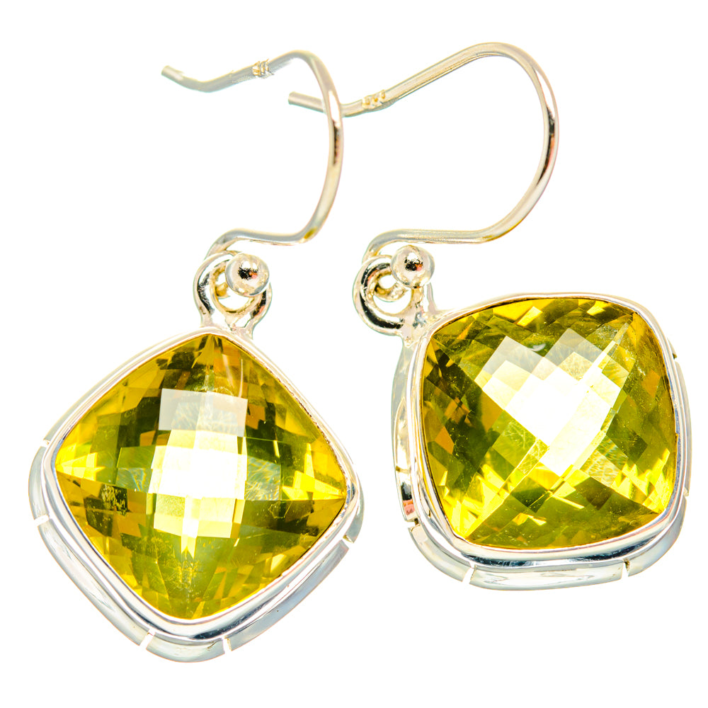 Lemon Quartz Earrings handcrafted by Anasilvercos - EARR428175 - Photo 2