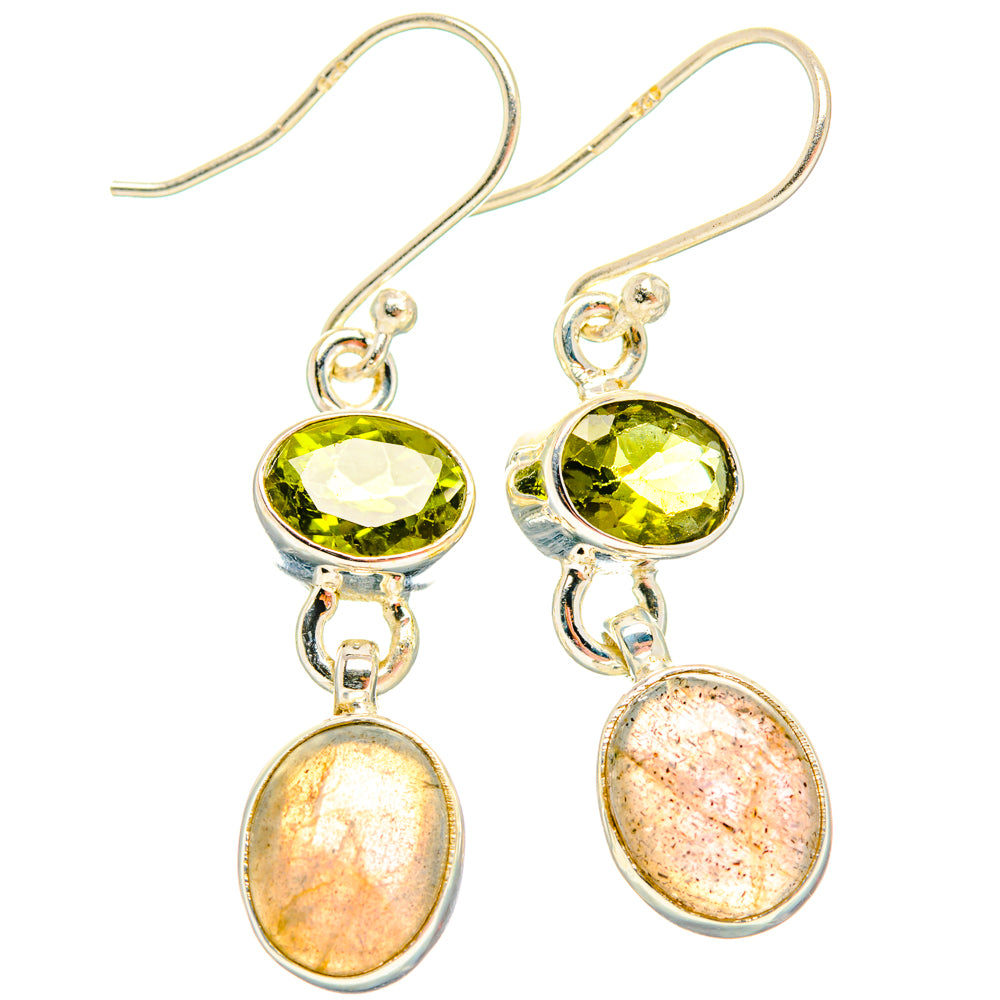 Labradorite, Peridot Earrings handcrafted by Anasilvercos - EARR428176 - Photo 2