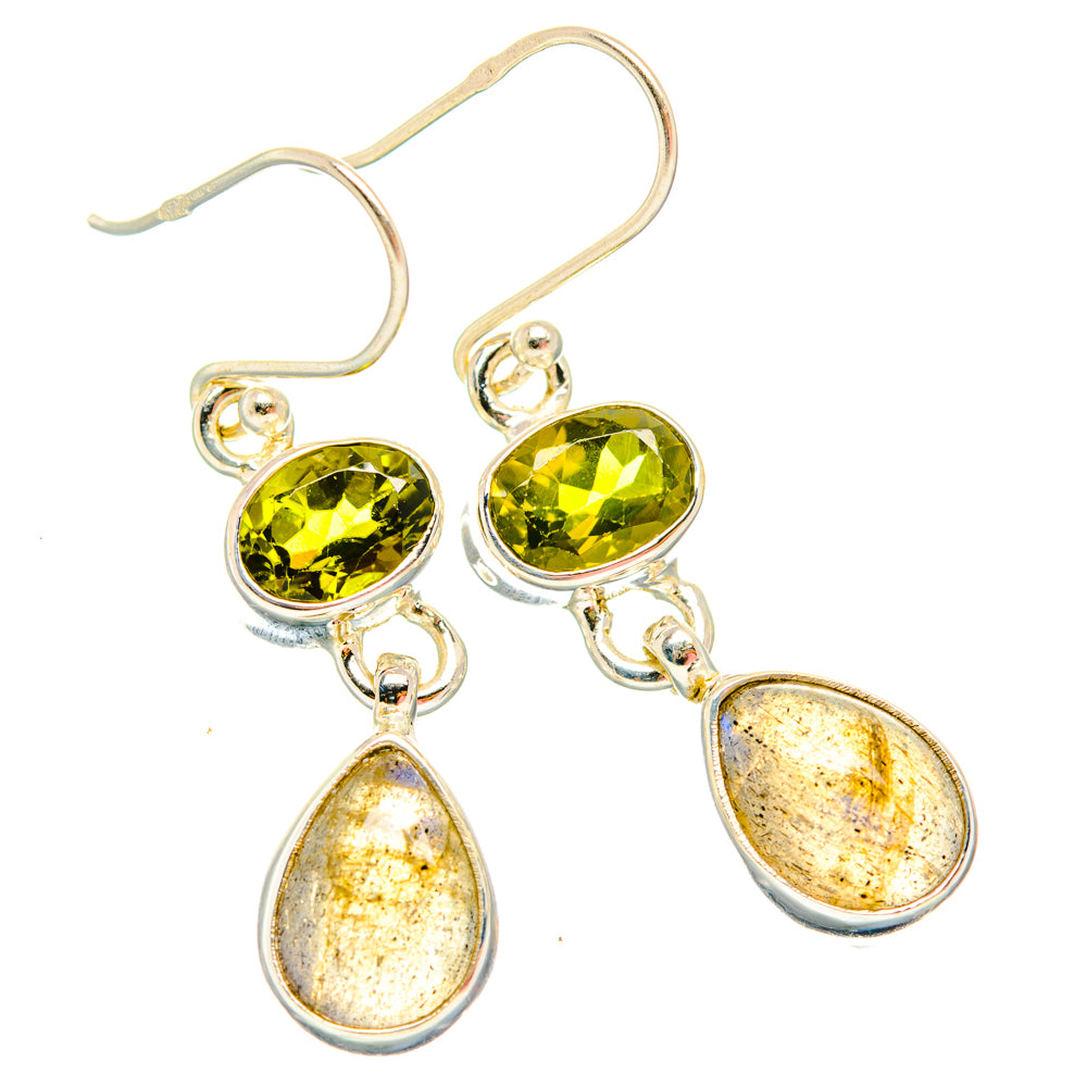 Labradorite, Peridot Earrings handcrafted by Anasilvercos - EARR428179 - Photo 2