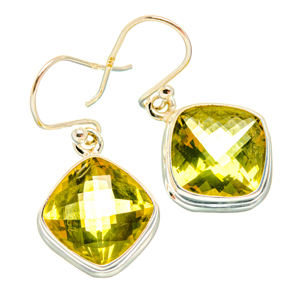 Lemon Quartz Earrings handcrafted by Anasilvercos - EARR428186 - Photo 2
