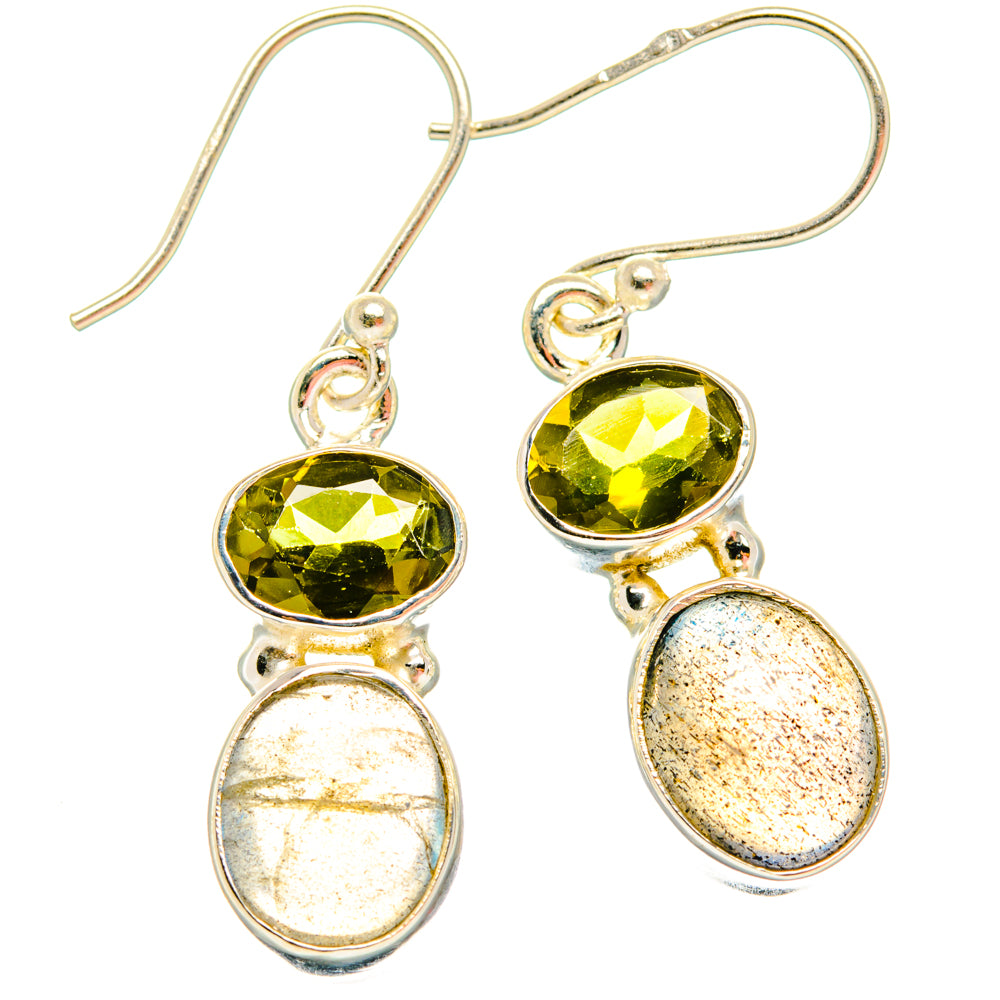 Labradorite, Peridot Earrings handcrafted by Anasilvercos - EARR428190 - Photo 2
