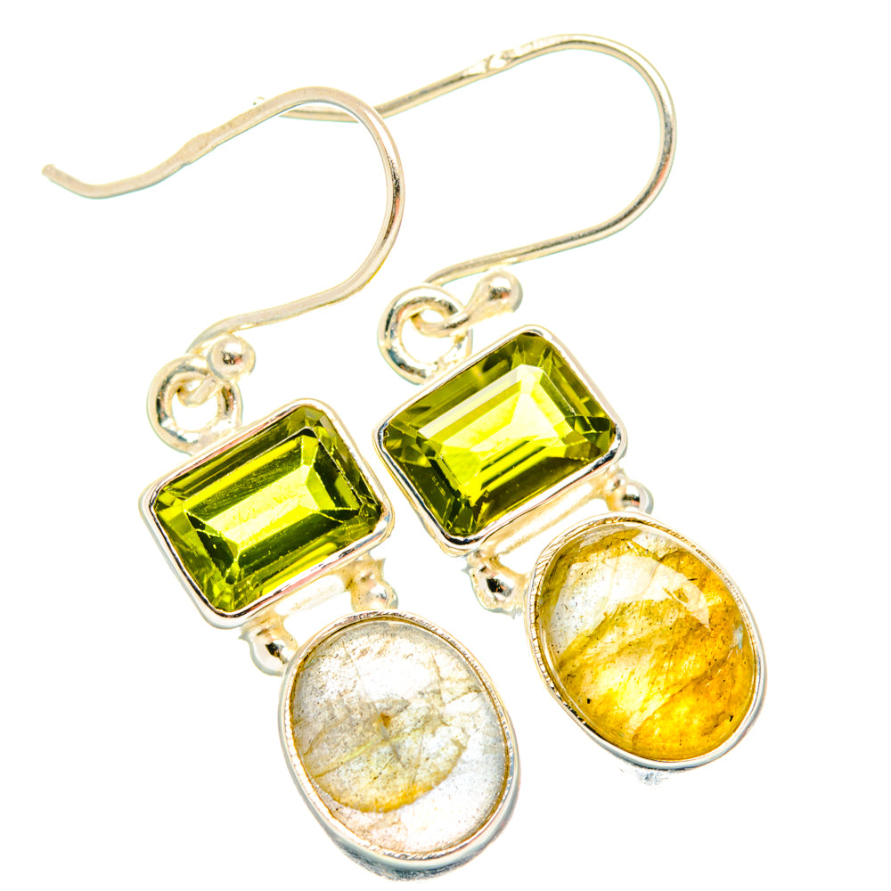 Labradorite, Peridot Earrings handcrafted by Anasilvercos - EARR428197 - Photo 2