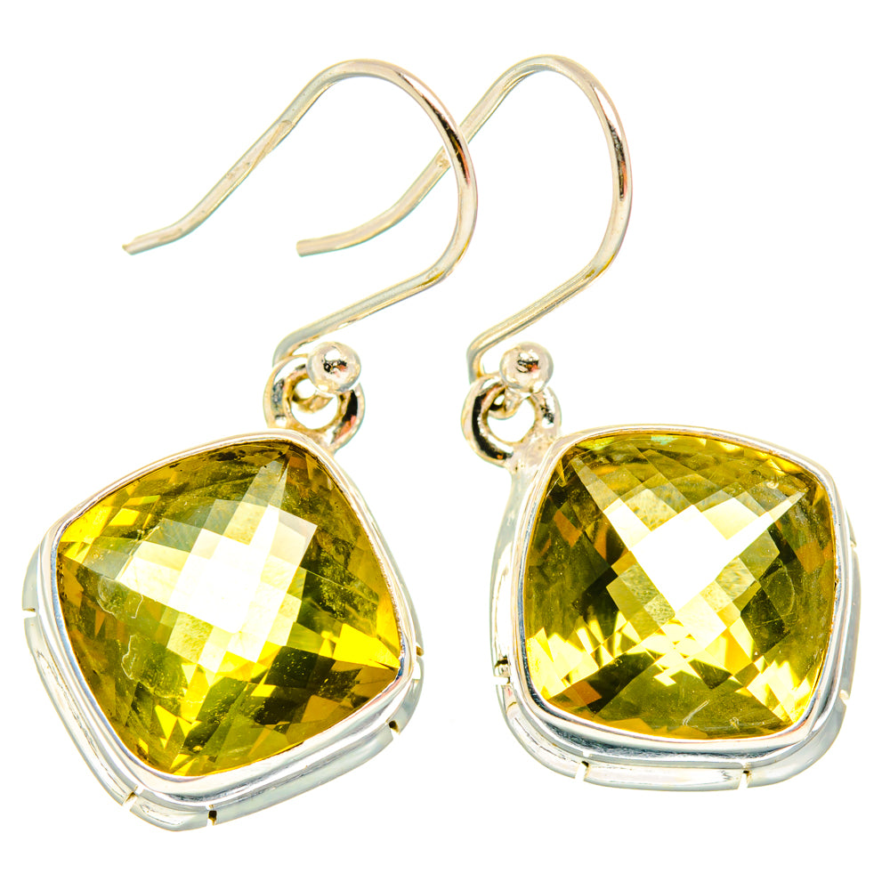 Lemon Quartz Earrings handcrafted by Anasilvercos - EARR428198 - Photo 2