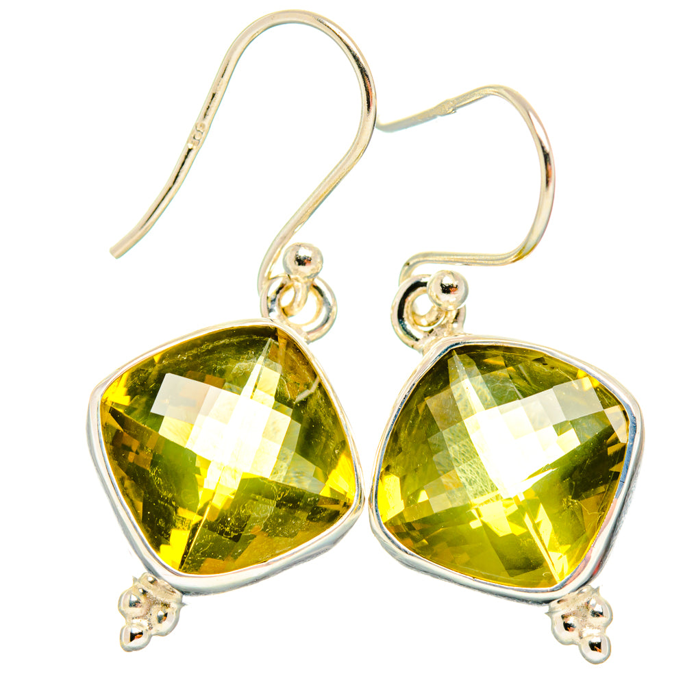 Lemon Quartz Earrings handcrafted by Anasilvercos - EARR428199 - Photo 2