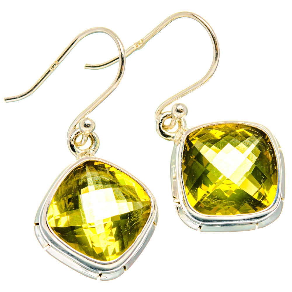 Olive Quartz Earrings handcrafted by Anasilvercos - EARR428207 - Photo 2