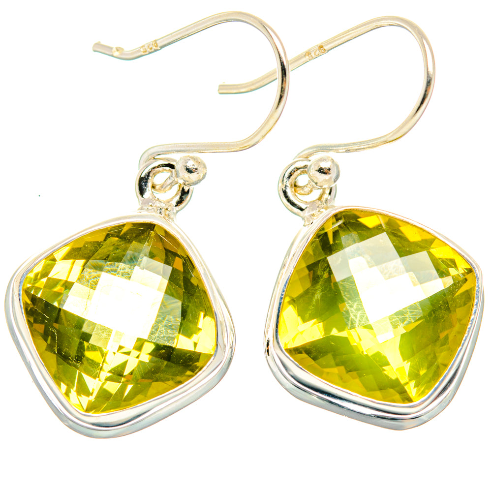Lemon Quartz Earrings handcrafted by Anasilvercos - EARR428209 - Photo 2