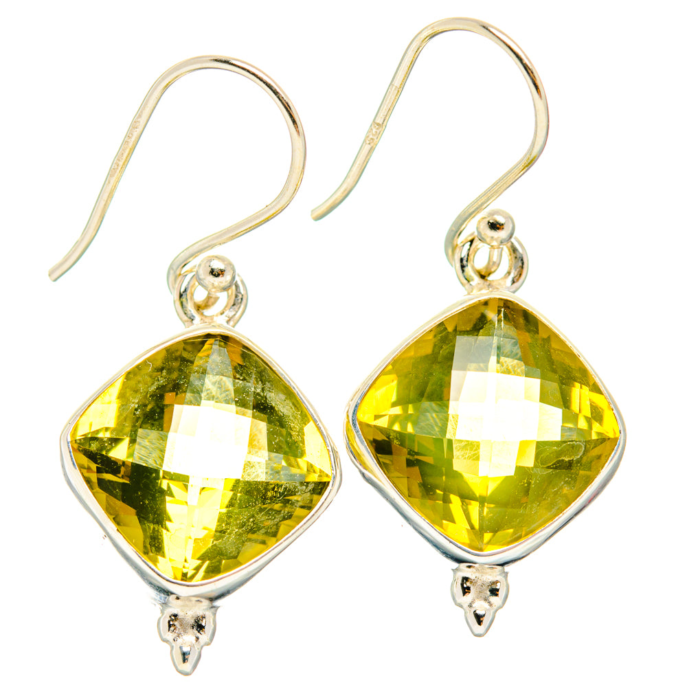 Lemon Quartz Earrings handcrafted by Anasilvercos - EARR428212 - Photo 2