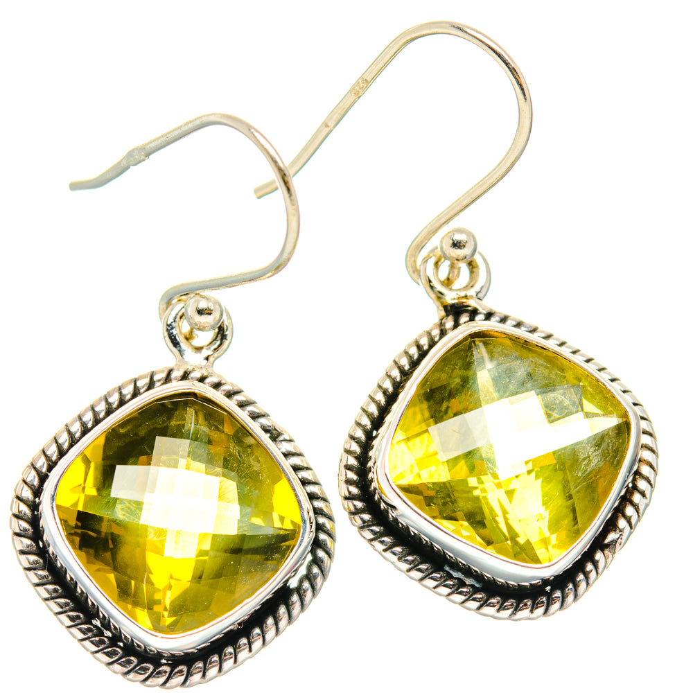 Lemon Quartz Earrings handcrafted by Anasilvercos - EARR428217 - Photo 2
