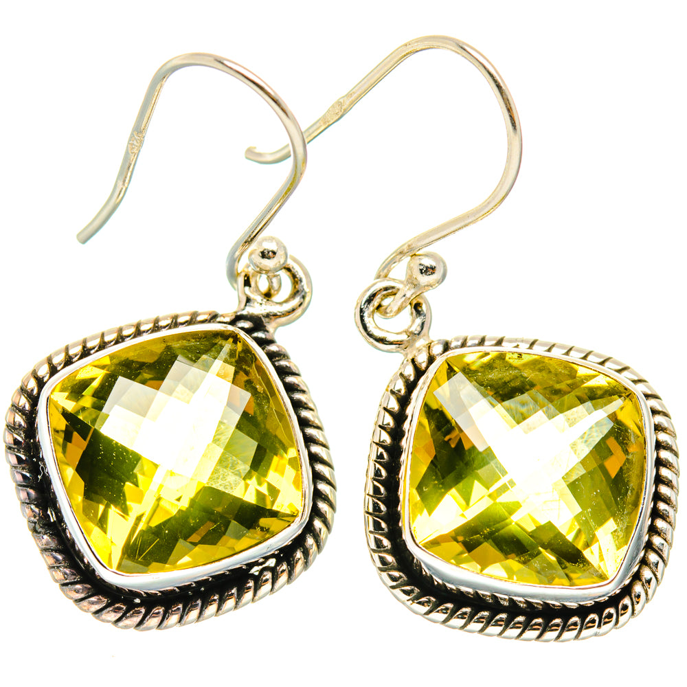 Lemon Quartz Earrings handcrafted by Anasilvercos - EARR428220 - Photo 2
