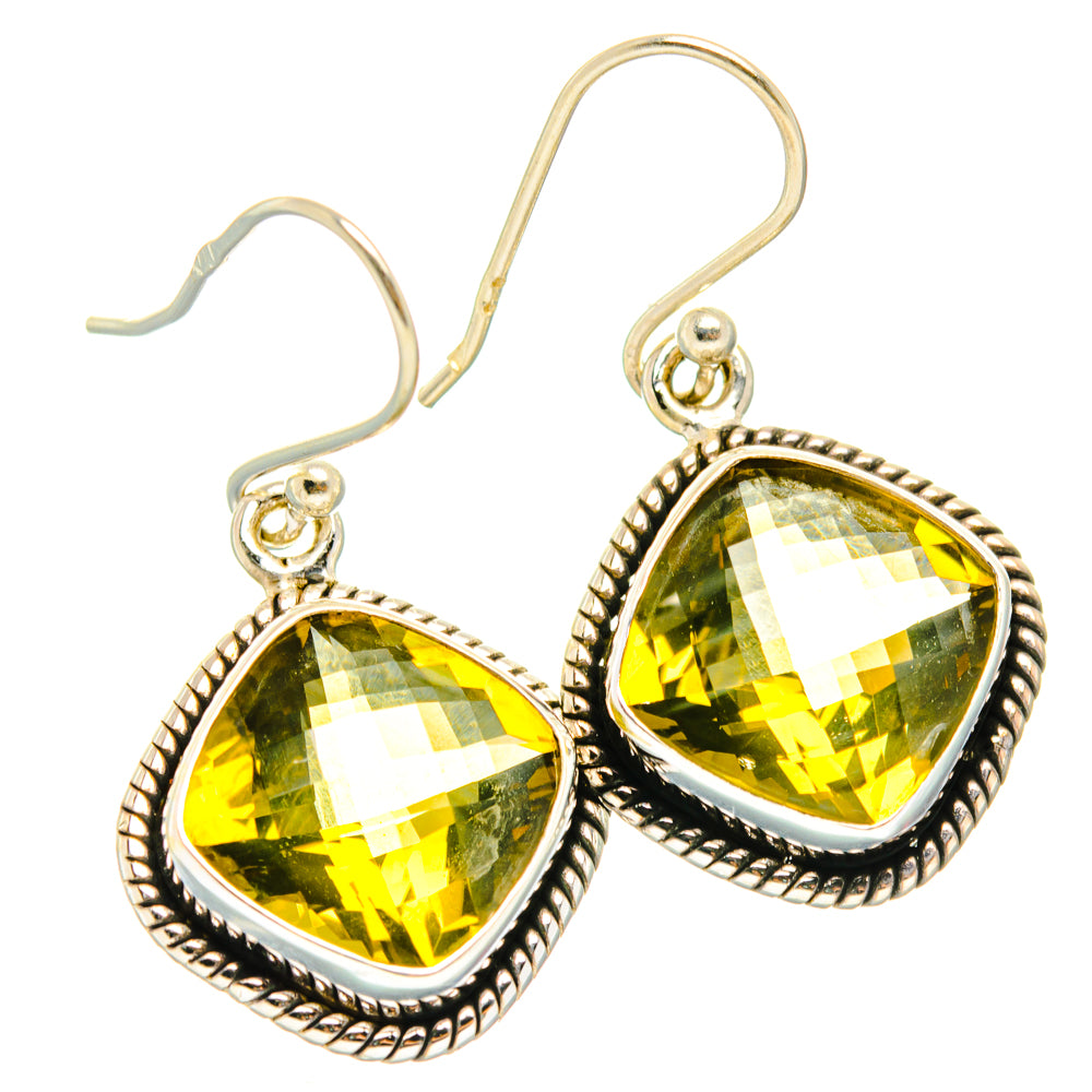 Olive Quartz Earrings handcrafted by Anasilvercos - EARR428222 - Photo 2