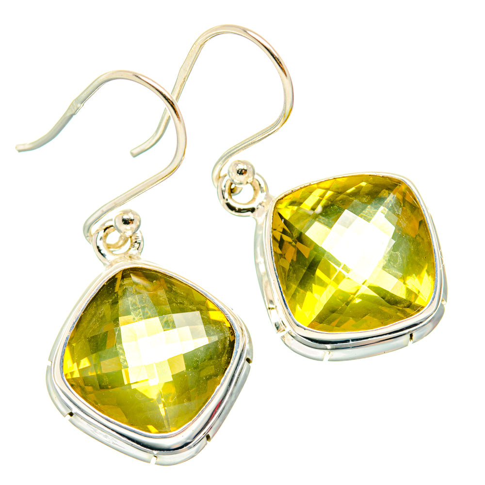 Lemon Quartz Earrings handcrafted by Anasilvercos - EARR428227 - Photo 2