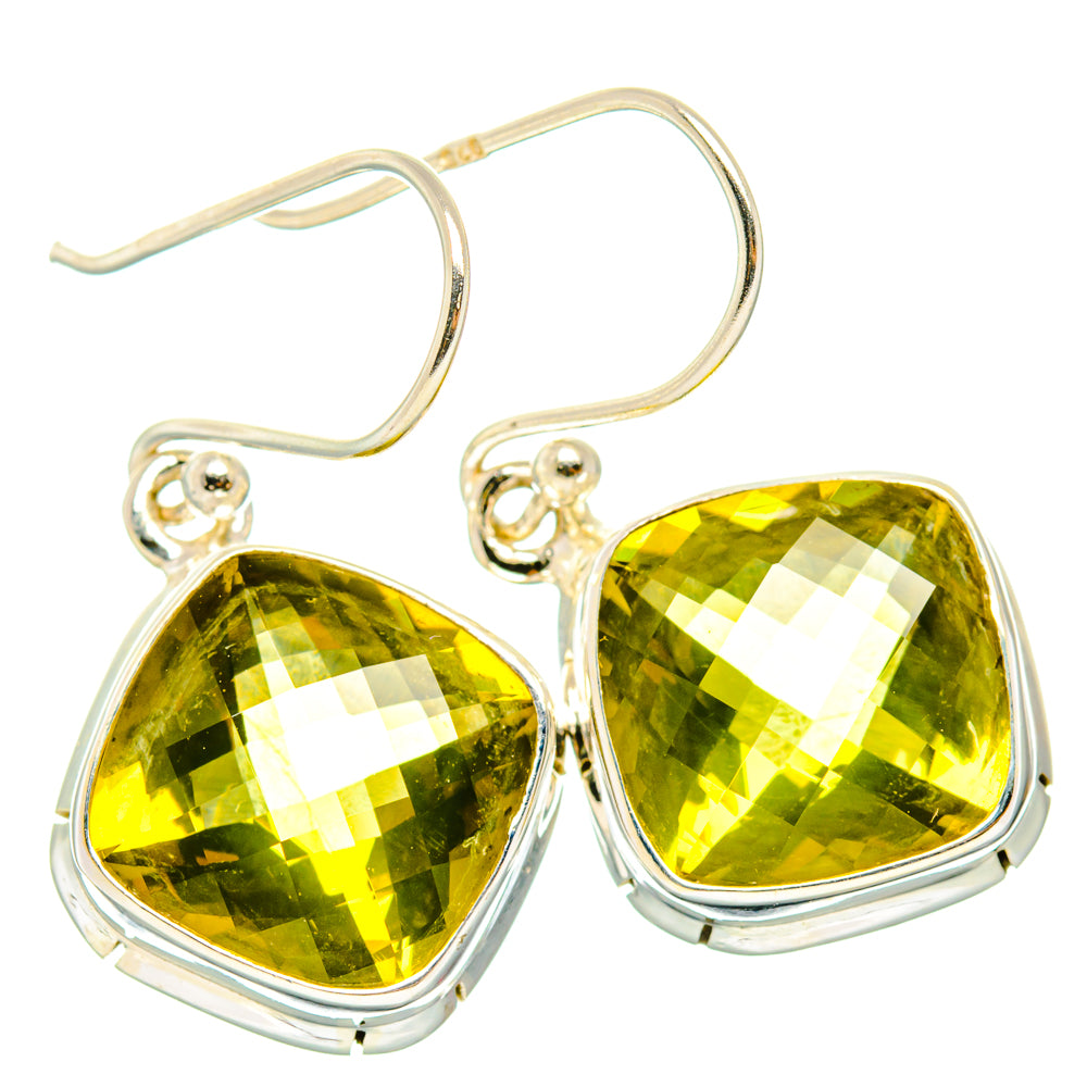 Lemon Quartz Earrings handcrafted by Anasilvercos - EARR428229 - Photo 2