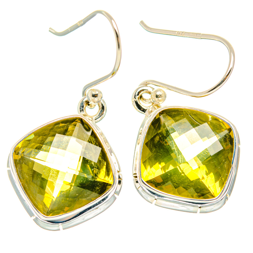 Lemon Quartz Earrings handcrafted by Anasilvercos - EARR428233 - Photo 2