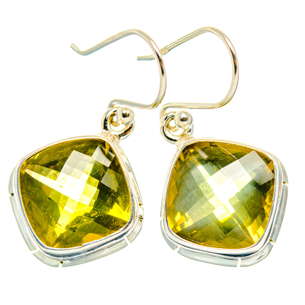Lemon Quartz Earrings handcrafted by Anasilvercos - EARR428240 - Photo 2