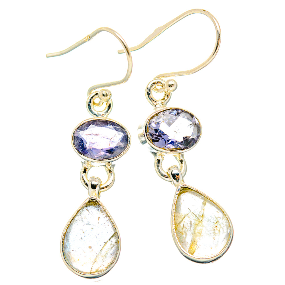 Labradorite, Tanzanite Earrings handcrafted by Anasilvercos - EARR428241 - Photo 2