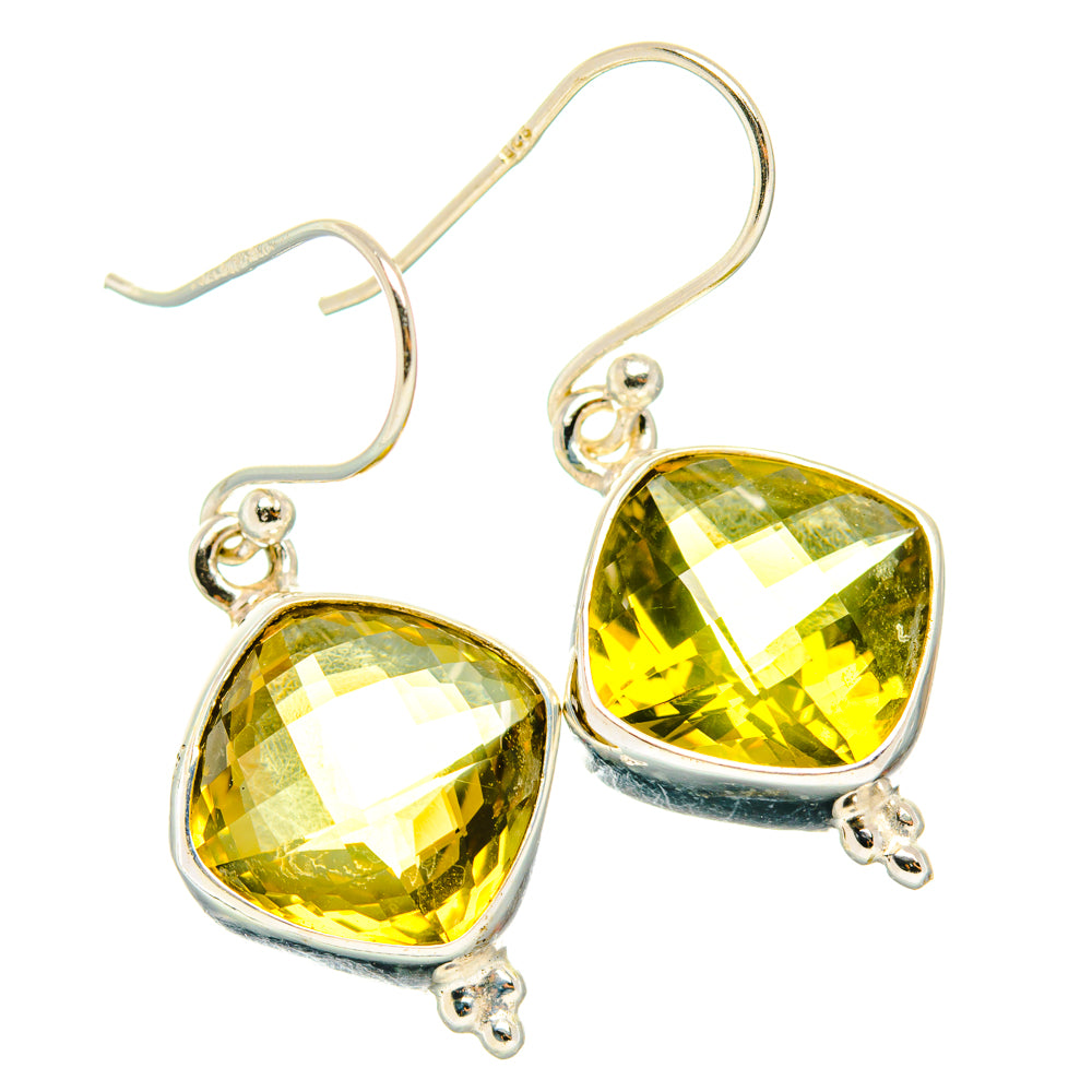 Lemon Quartz Earrings handcrafted by Anasilvercos - EARR428245 - Photo 2