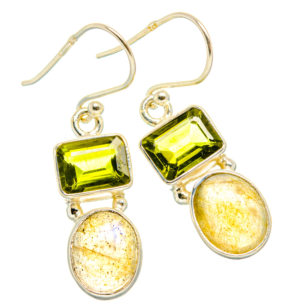 Labradorite, Peridot Earrings handcrafted by Anasilvercos - EARR428248 - Photo 2