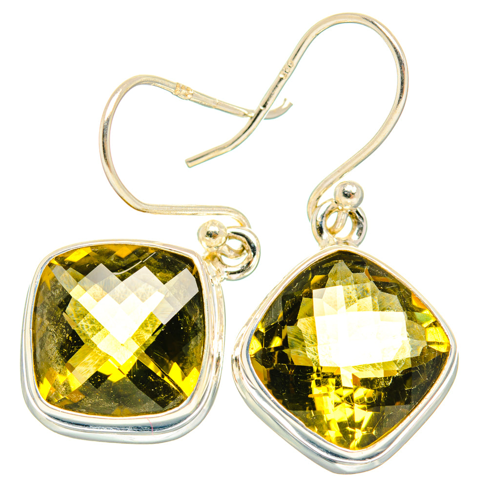 Olive Quartz Earrings handcrafted by Anasilvercos - EARR428258 - Photo 2