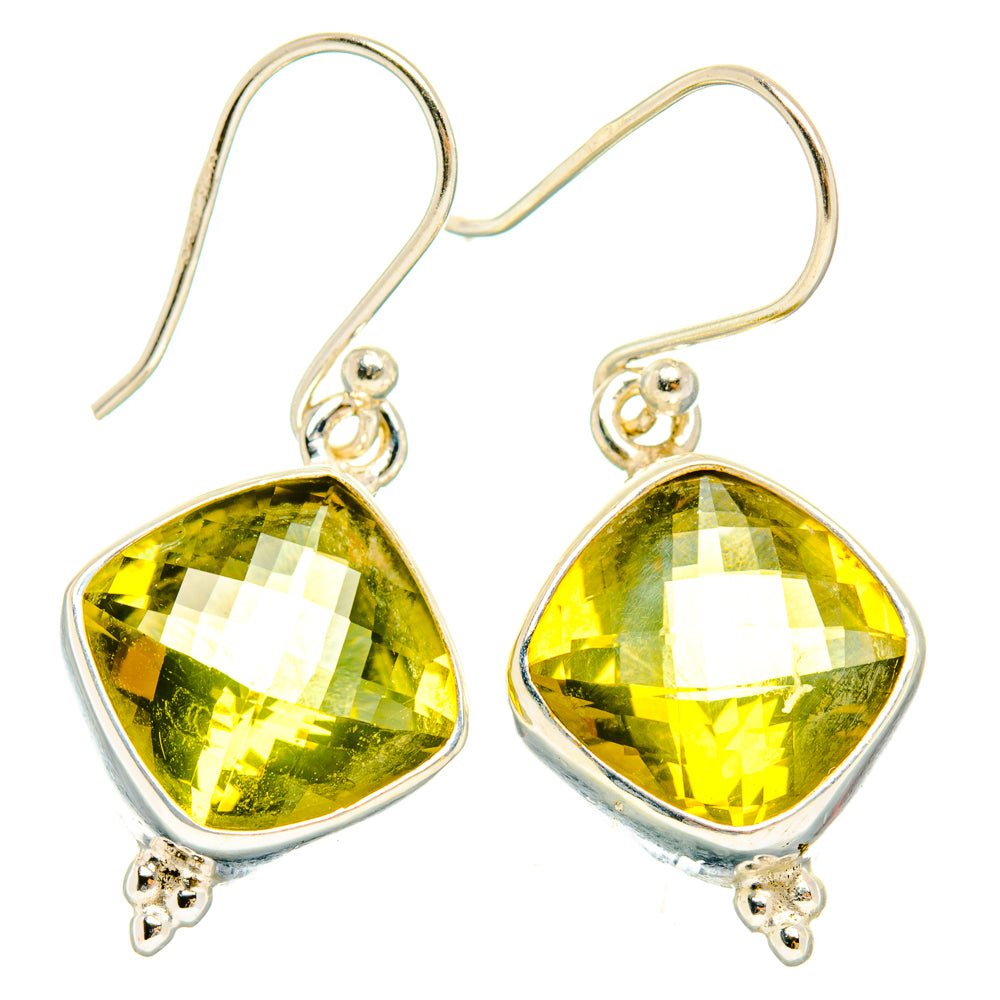 Lemon Quartz Earrings handcrafted by Anasilvercos - EARR428260 - Photo 2