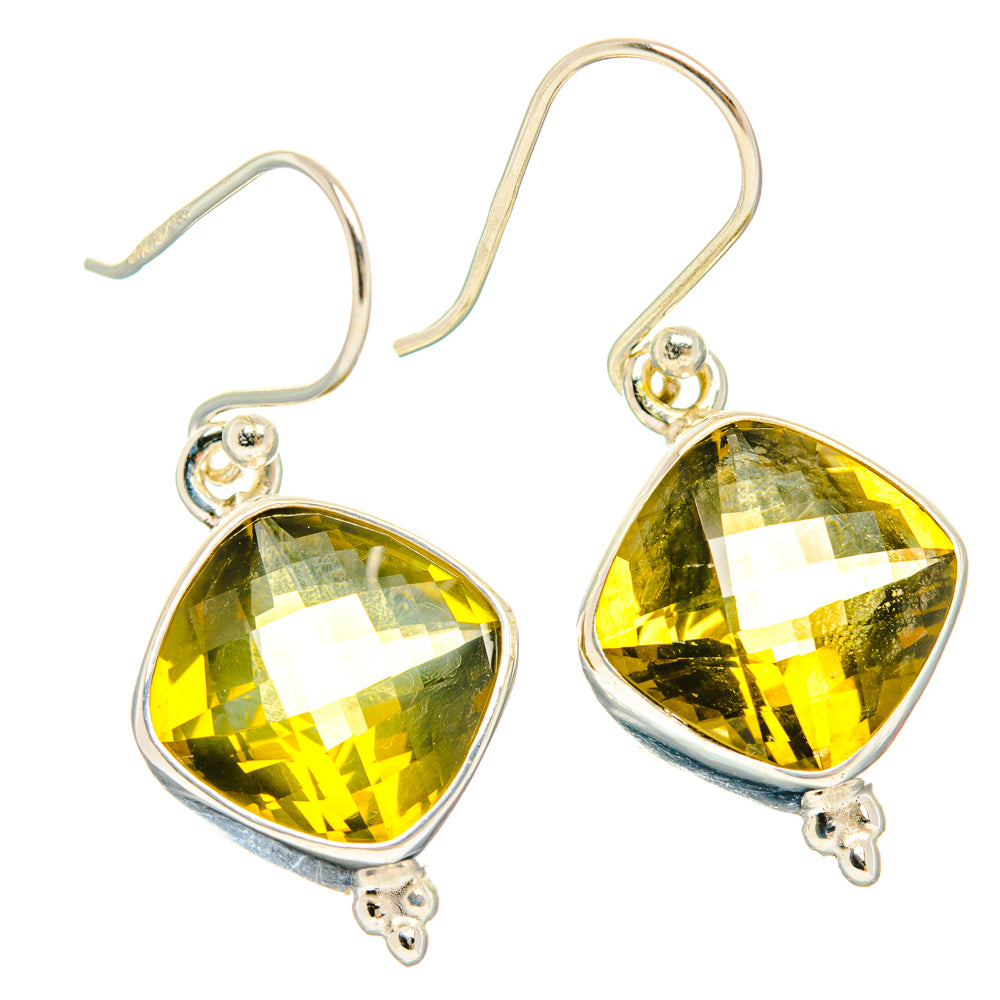 Lemon Quartz Earrings handcrafted by Anasilvercos - EARR428264 - Photo 2