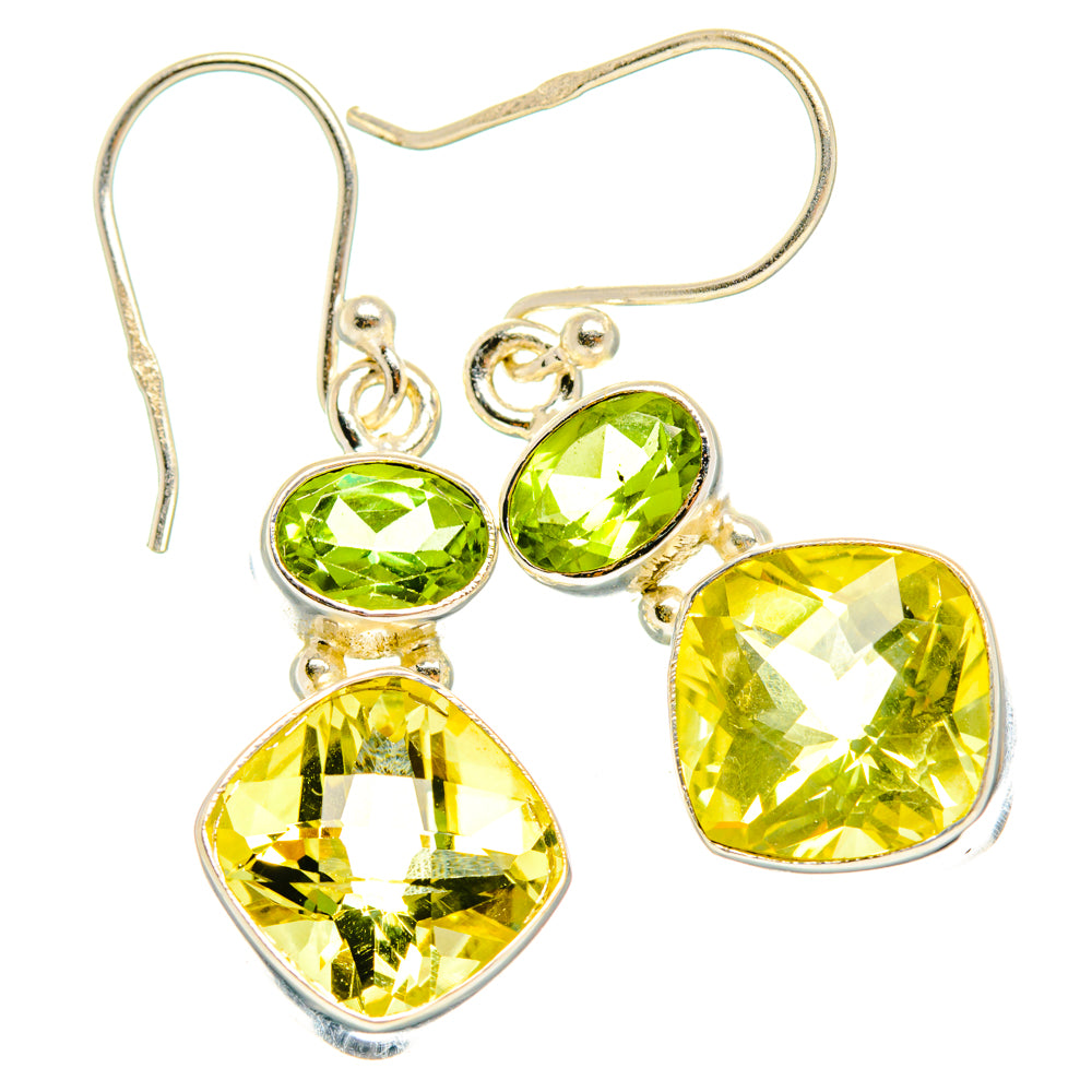 Lemon Quartz Earrings handcrafted by Anasilvercos - EARR428268 - Photo 2
