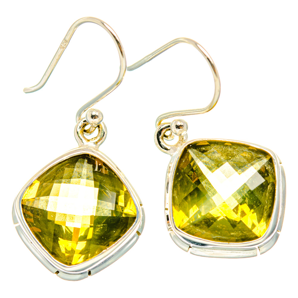 Olive Quartz Earrings handcrafted by Anasilvercos - EARR428269 - Photo 2