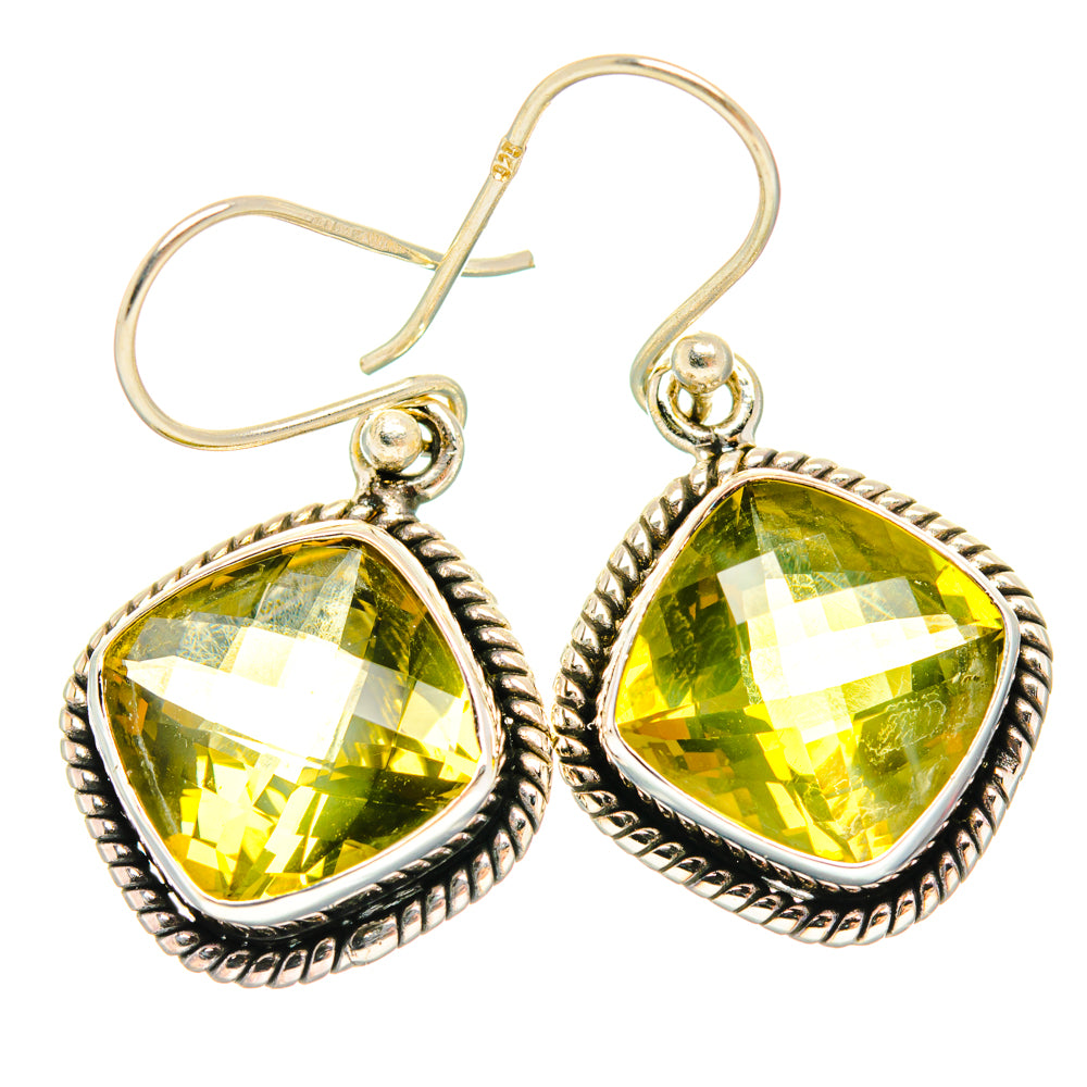 Lemon Quartz Earrings handcrafted by Anasilvercos - EARR428271 - Photo 2