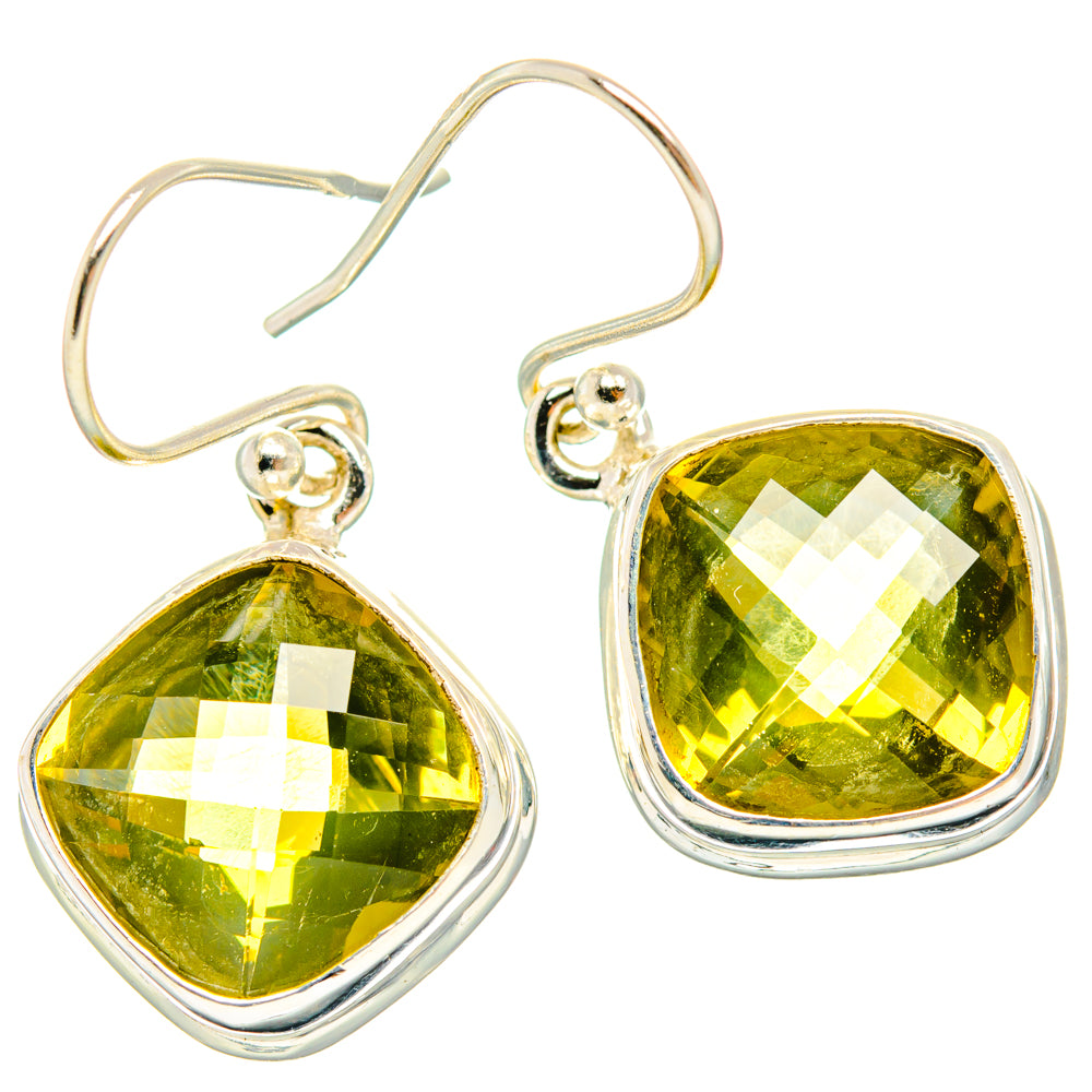 Lemon Quartz Earrings handcrafted by Anasilvercos - EARR428275 - Photo 2