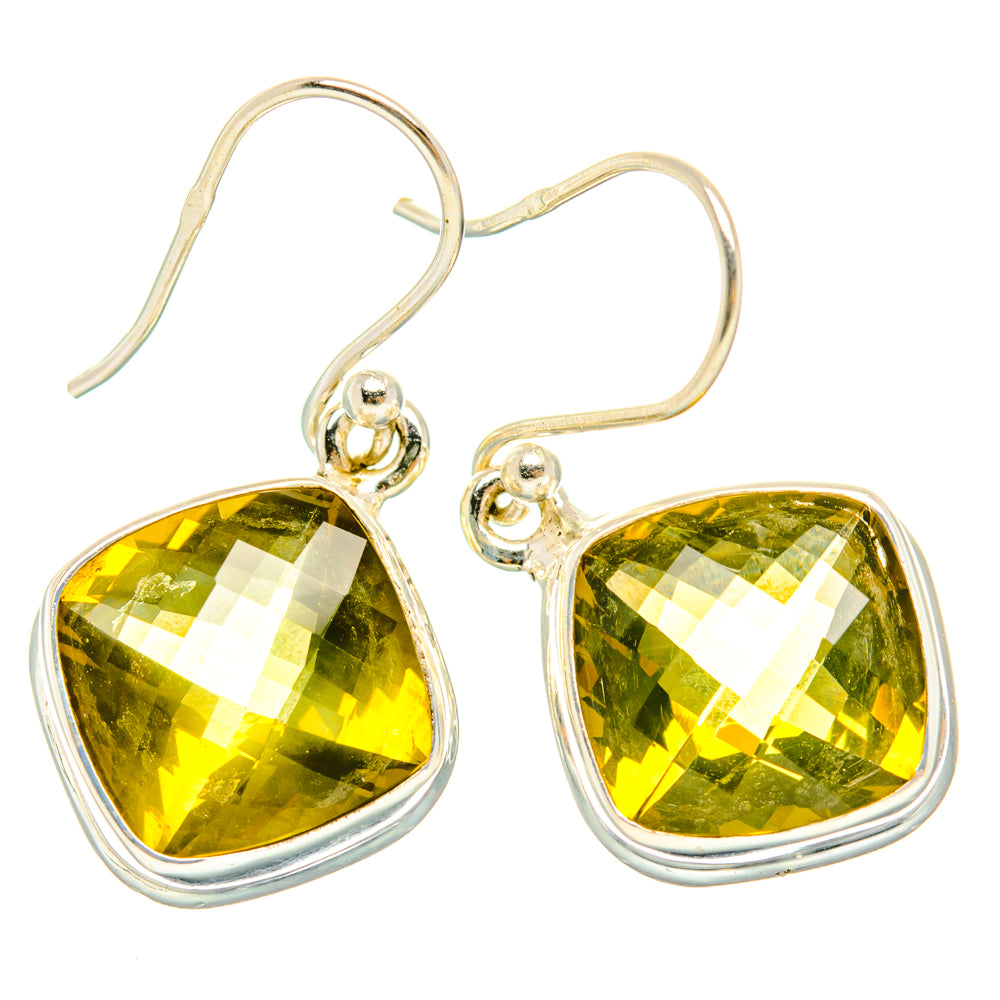Lemon Quartz Earrings handcrafted by Anasilvercos - EARR428283 - Photo 2