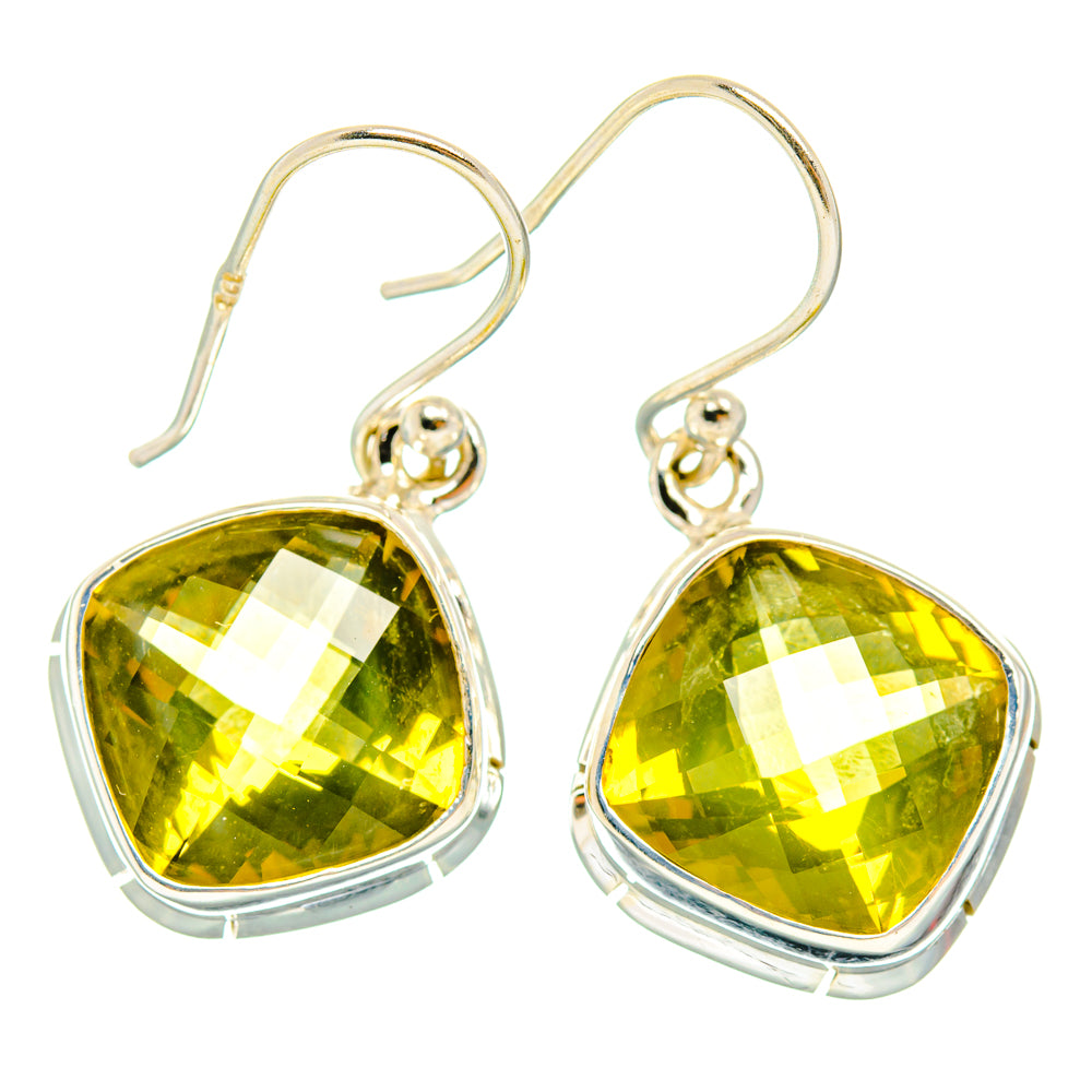 Lemon Quartz Earrings handcrafted by Anasilvercos - EARR428286 - Photo 2