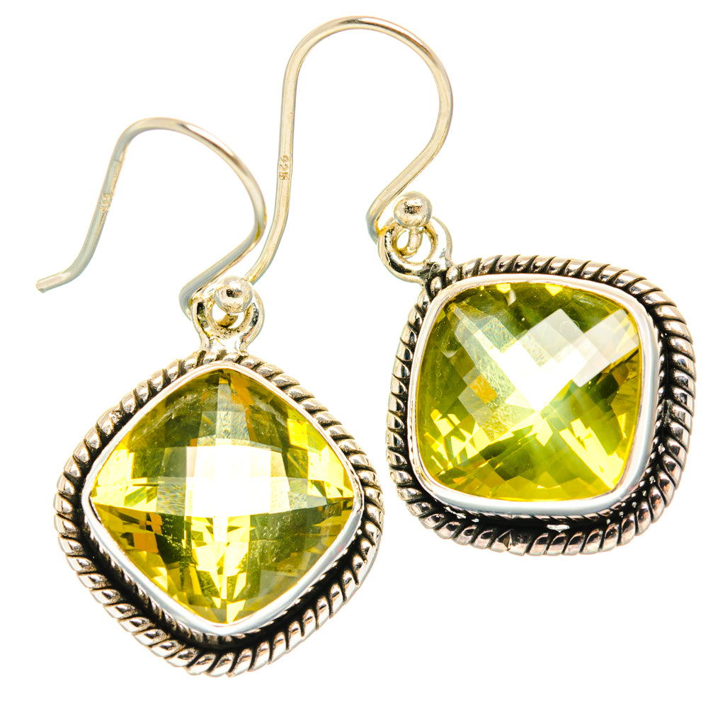 Lemon Quartz Earrings handcrafted by Anasilvercos - EARR428288 - Photo 2