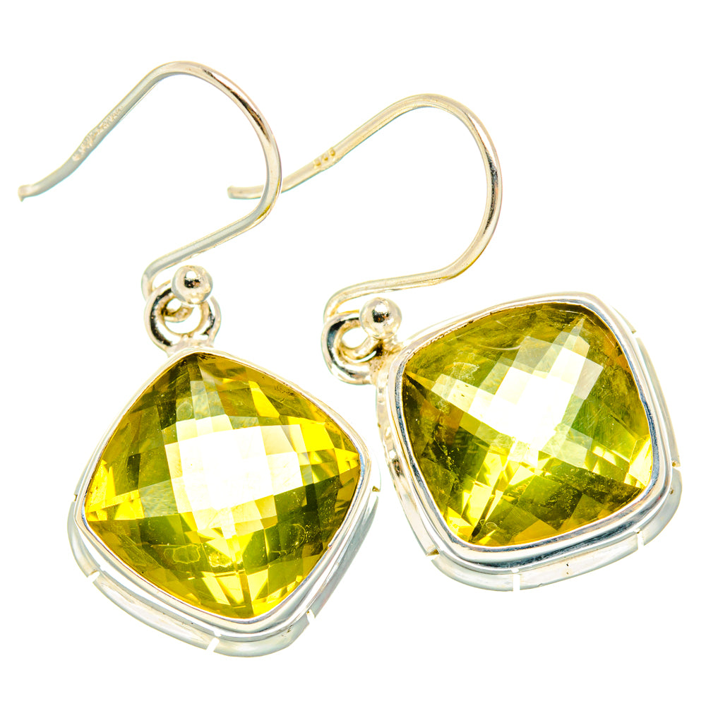 Lemon Quartz Earrings handcrafted by Anasilvercos - EARR428290 - Photo 2
