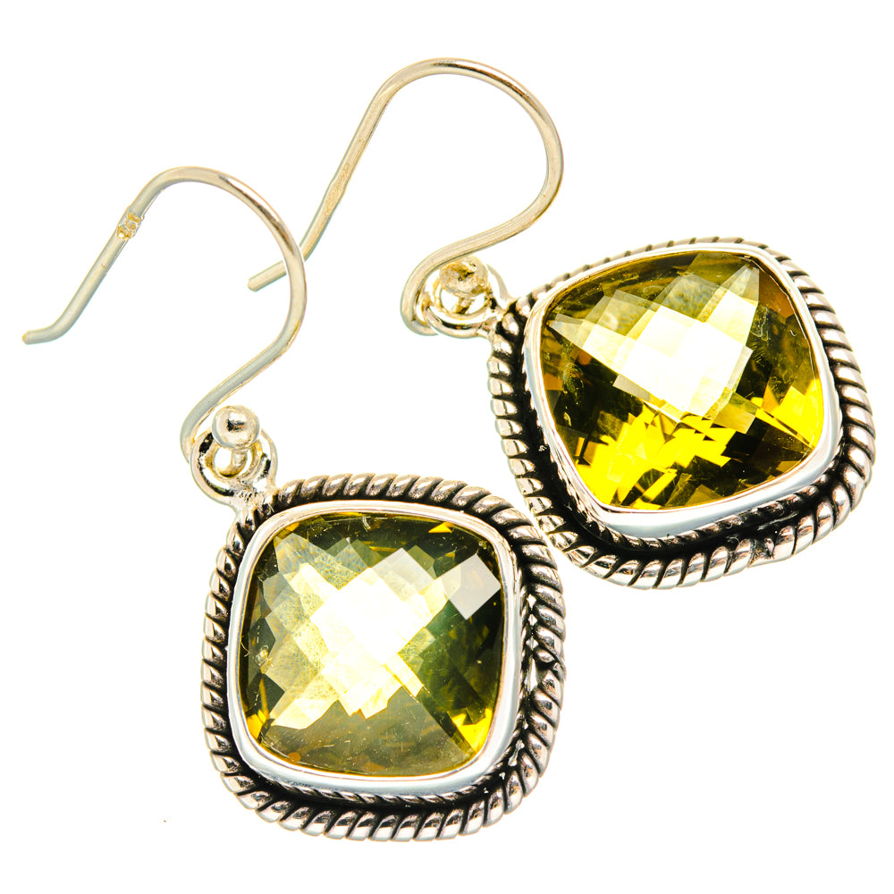 Lemon Quartz Earrings handcrafted by Anasilvercos - EARR428291 - Photo 2