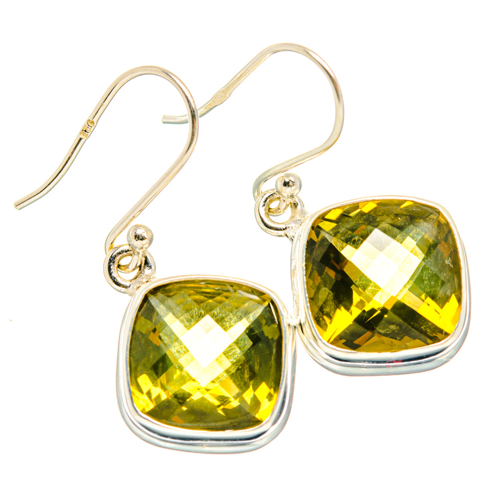 Lemon Quartz Earrings handcrafted by Anasilvercos - EARR428292 - Photo 2