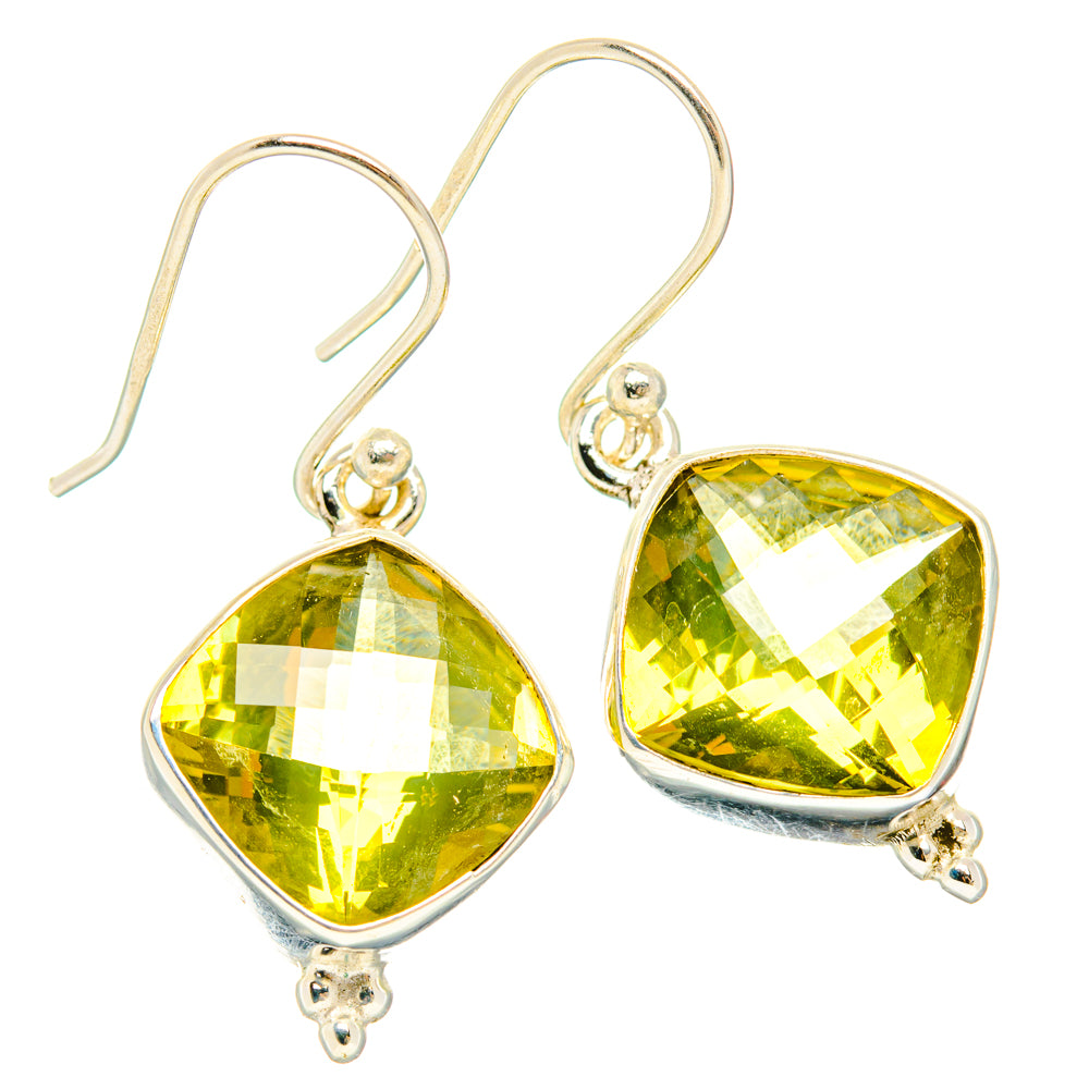 Lemon Quartz Earrings handcrafted by Anasilvercos - EARR428296 - Photo 2