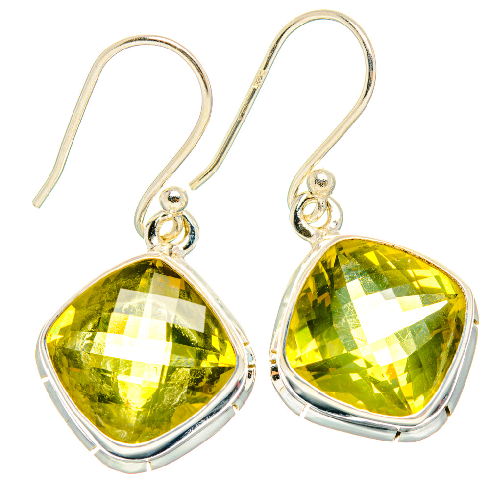 Lemon Quartz Earrings handcrafted by Anasilvercos - EARR428301 - Photo 2