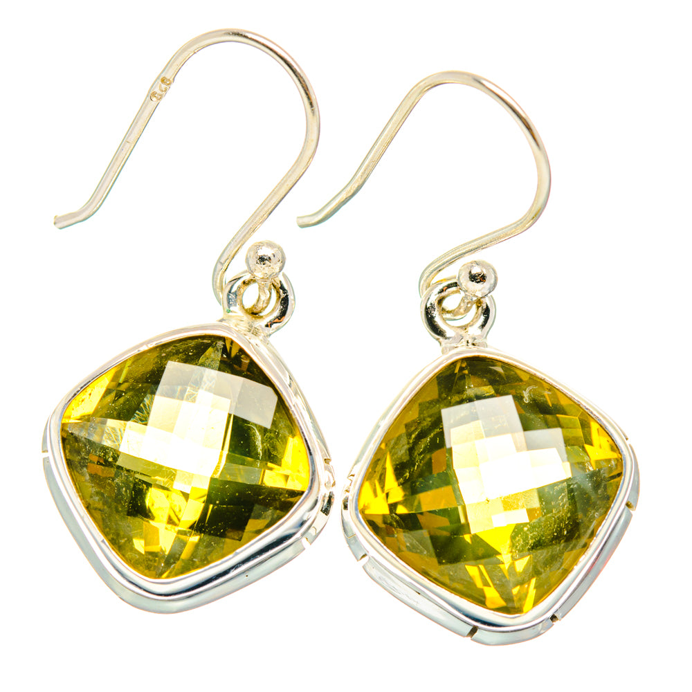 Olive Quartz Earrings handcrafted by Anasilvercos - EARR428308 - Photo 2