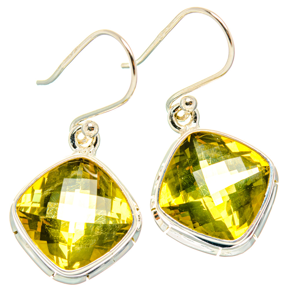 Lemon Quartz Earrings handcrafted by Anasilvercos - EARR428310 - Photo 2