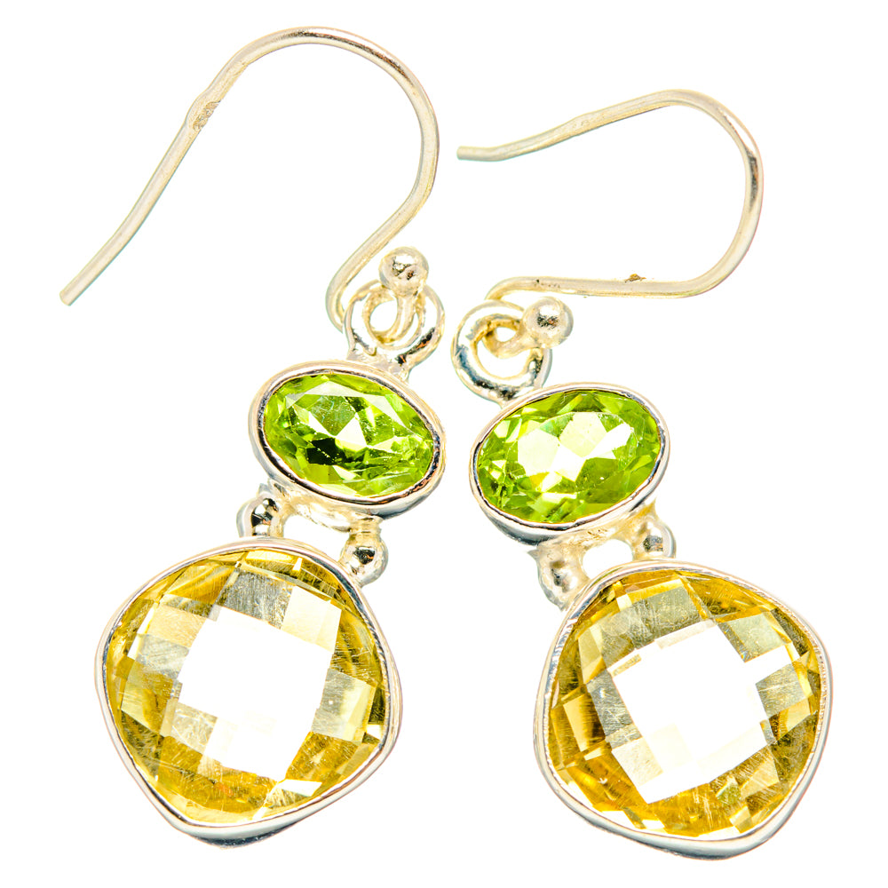 Lemon Quartz Earrings handcrafted by Anasilvercos - EARR428311 - Photo 2