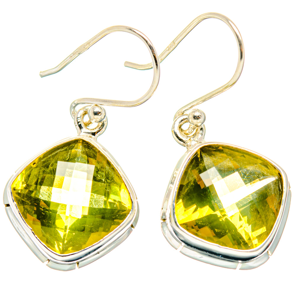 Lemon Quartz Earrings handcrafted by Anasilvercos - EARR428312 - Photo 2