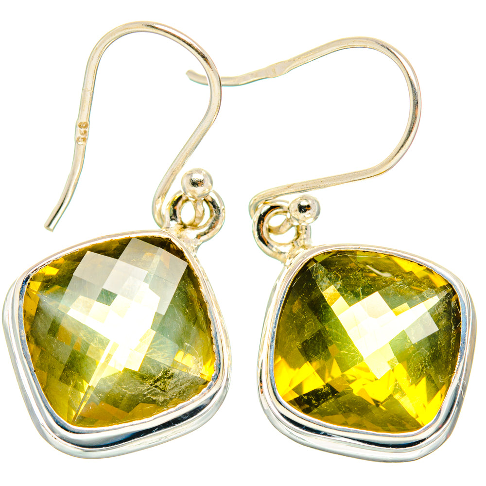 Lemon Quartz Earrings handcrafted by Anasilvercos - EARR428313 - Photo 2