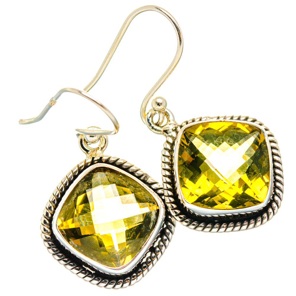 Lemon Quartz Earrings handcrafted by Anasilvercos - EARR428314 - Photo 2